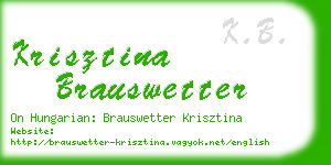 krisztina brauswetter business card